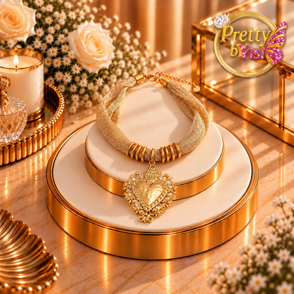 Faith of Light and Golden Heart Necklace