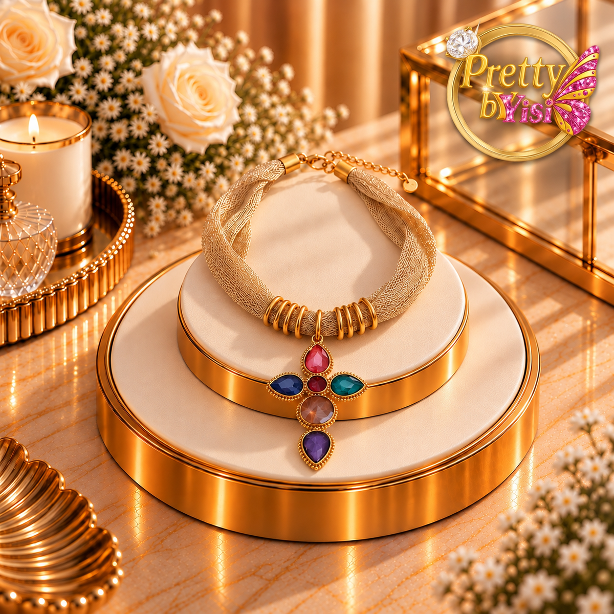 Faith of Light and Golden Heart Necklace